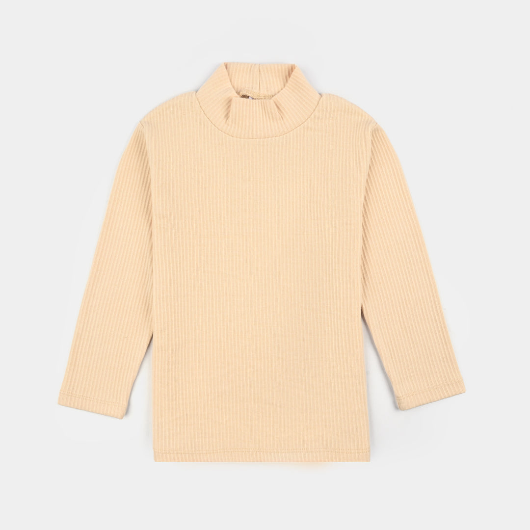 Boys Rib Turtle Neck T-Shirt - Wood.Ash