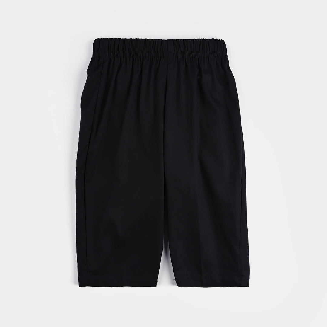 Infant Boys Cotton Poplin 3 Piece Suit-BLACK