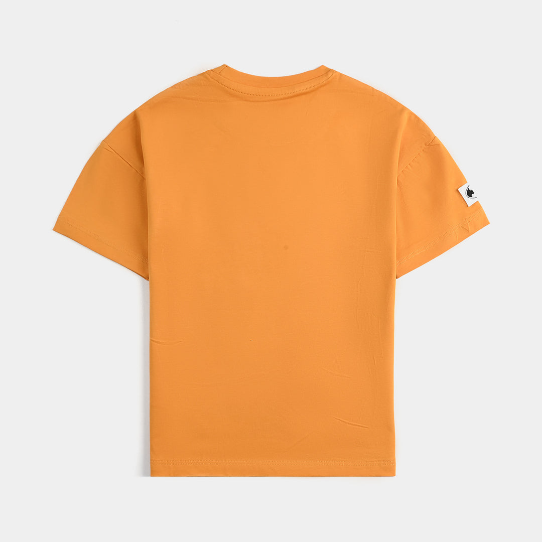 Boys Lycra Jersey T-Shirt H/S-GOLDEN