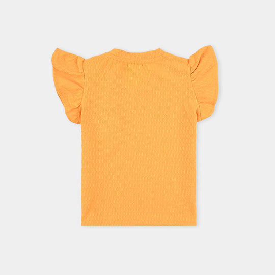 Infant Jacquard Girls T-Shirt-Citrus