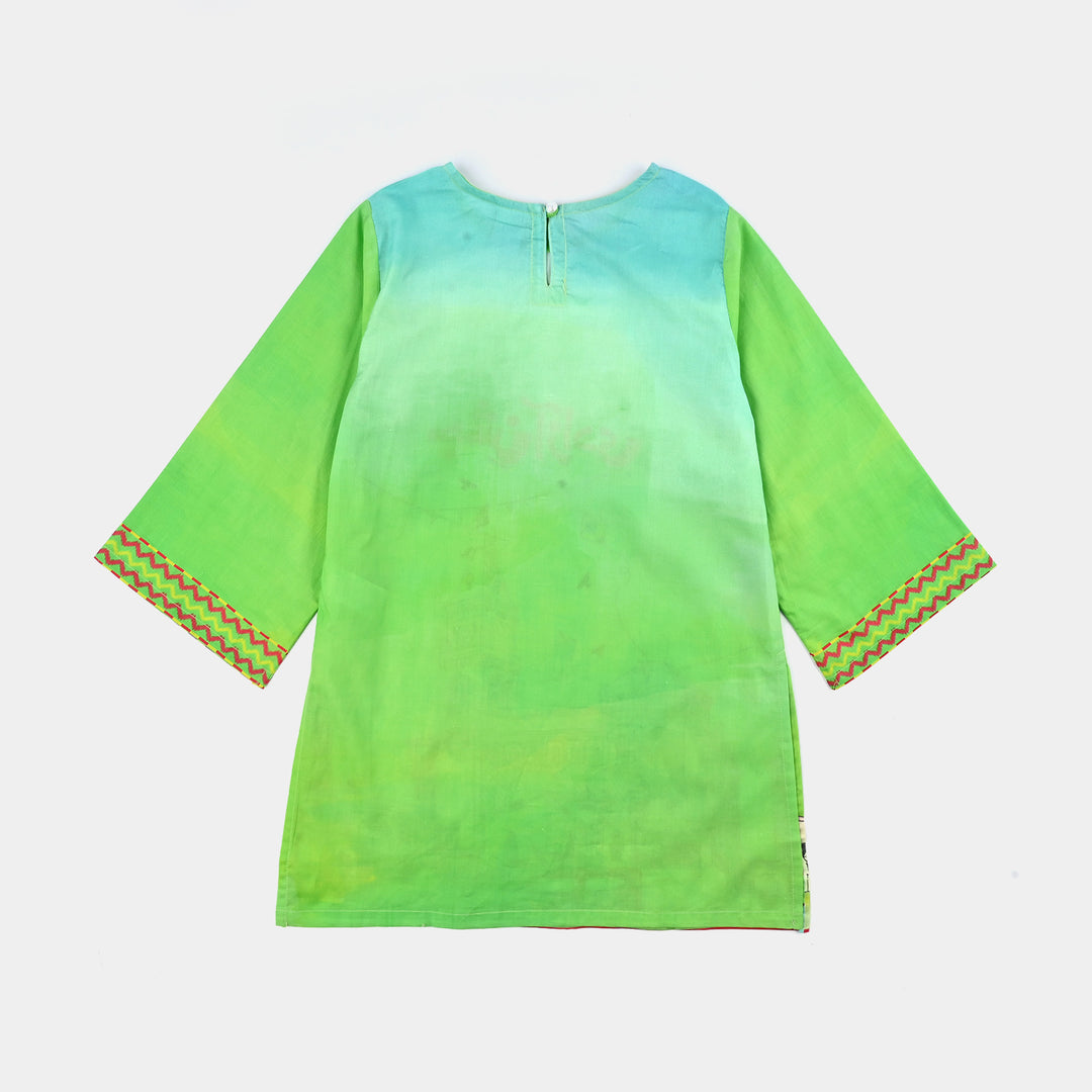 Girls Rang -E-Azadi Kurti – Green