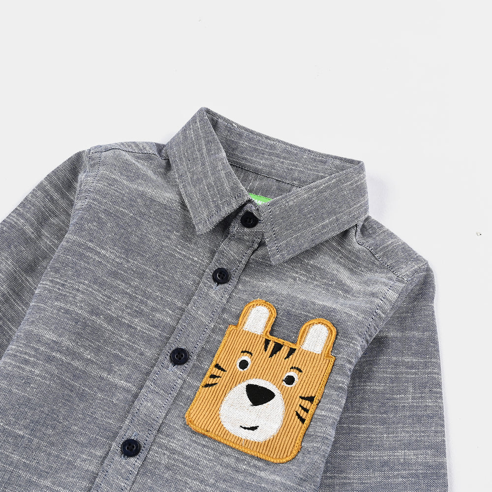 Infant Boys Yarn Dyed Shirt