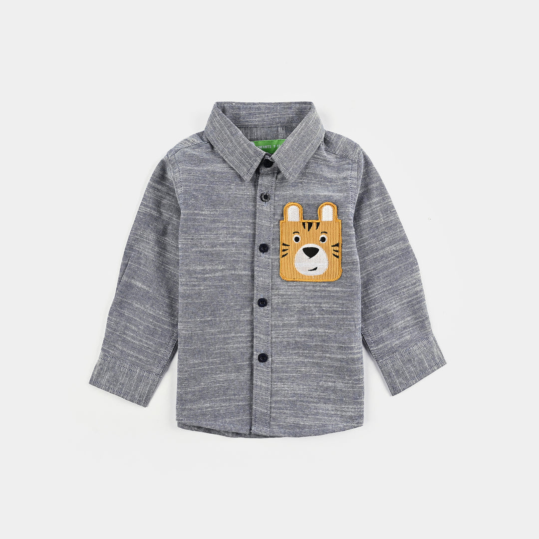 Infant Boys Yarn Dyed Shirt