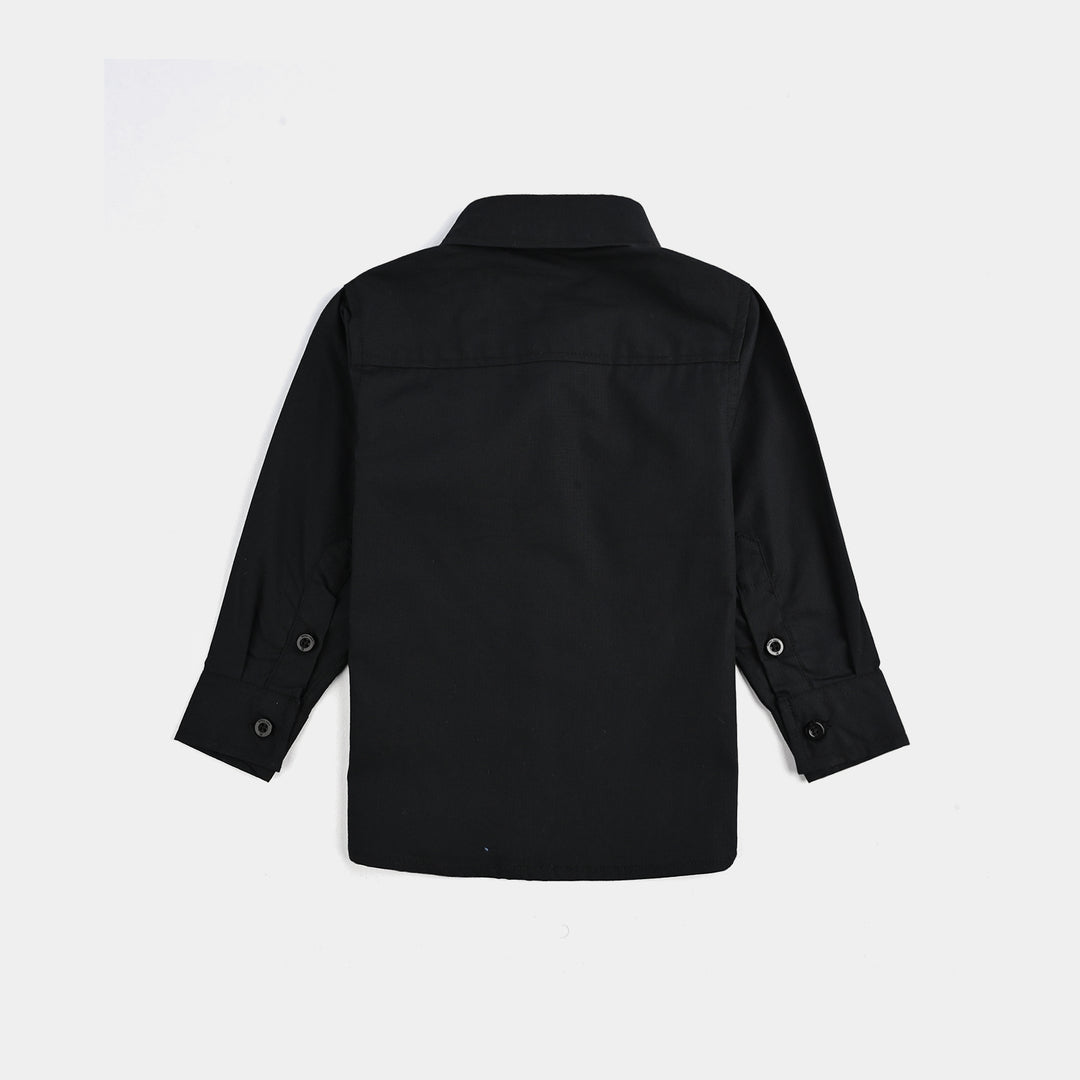 Infant Boys Cotton Shirt (Roar) - Black