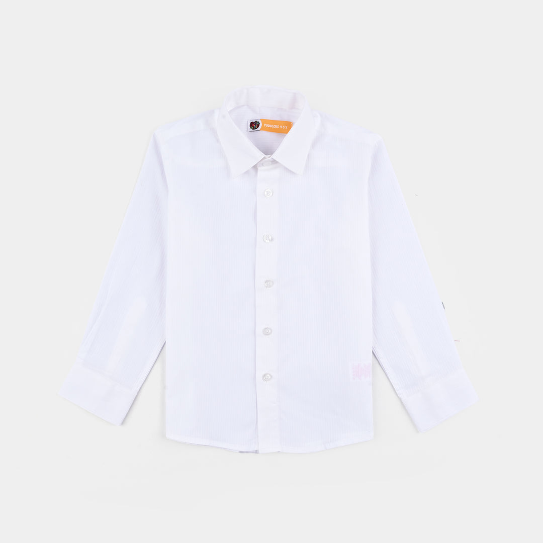 Boys Cotton Formal Shirt  - WHITE