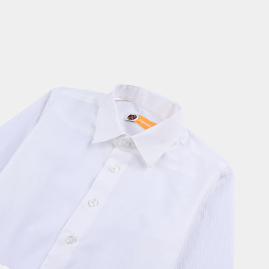 Boys Cotton Formal Shirt  - WHITE