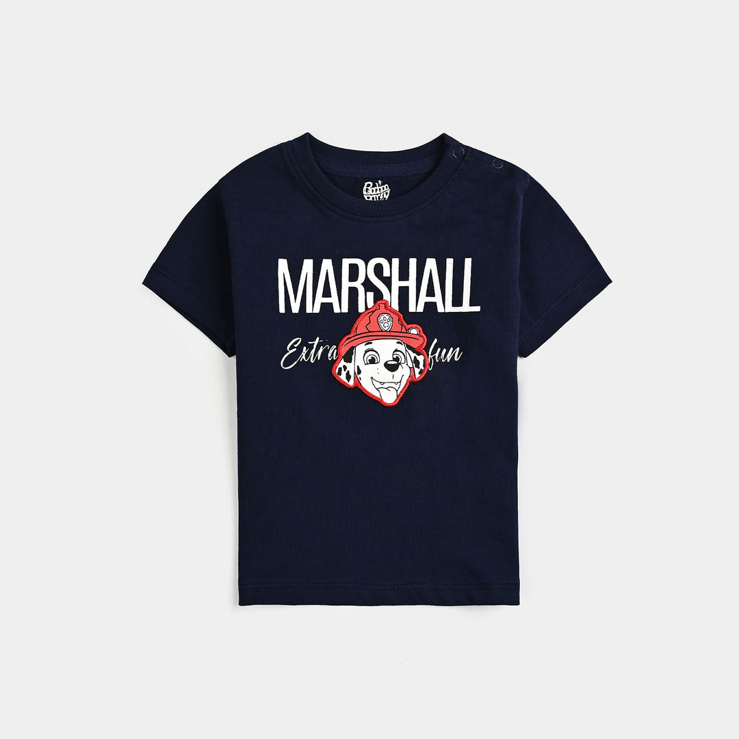Infant Boys Cotton Jersey T-Shirt Marshall-NAVY