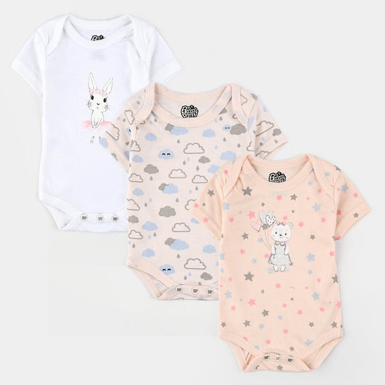 3-Pack Baby Bodysuits – Short Sleeve & Super Soft