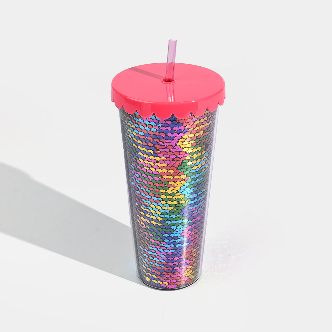 Acrylic Straw Mug/Cup | 650ML