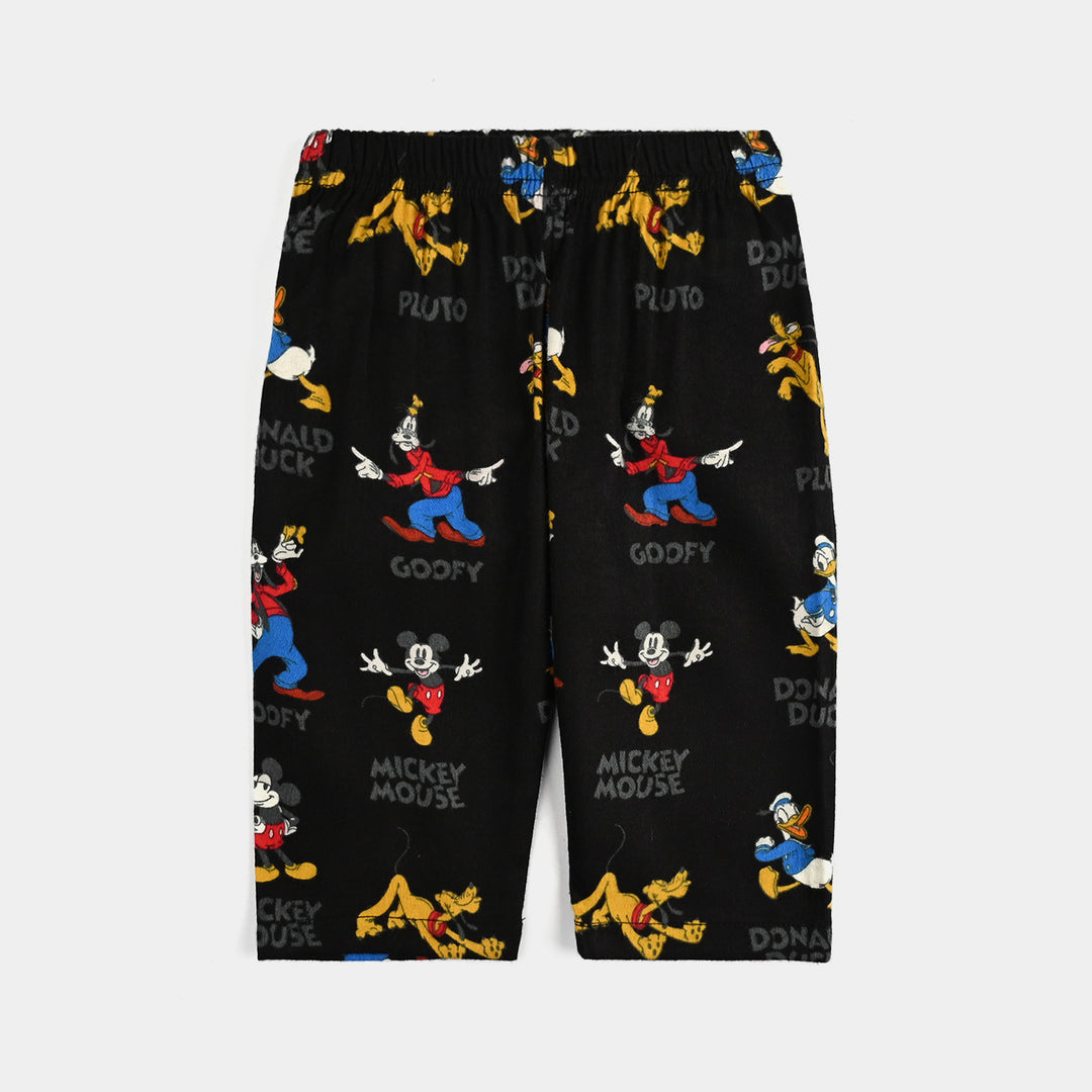 Infant Boys Flannel Night Suit-BLACK