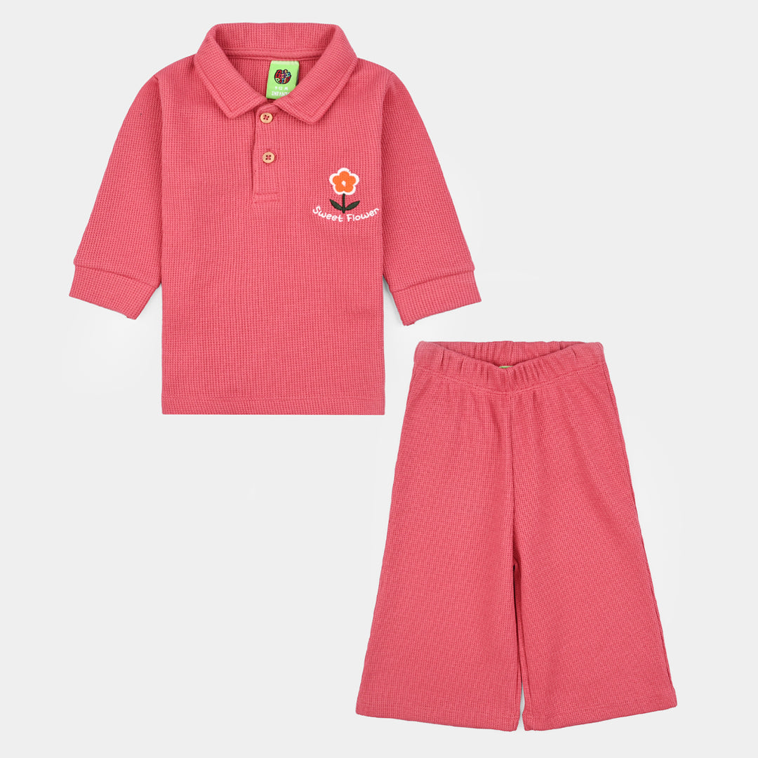 Infant Girls Thermal Suits - Pink