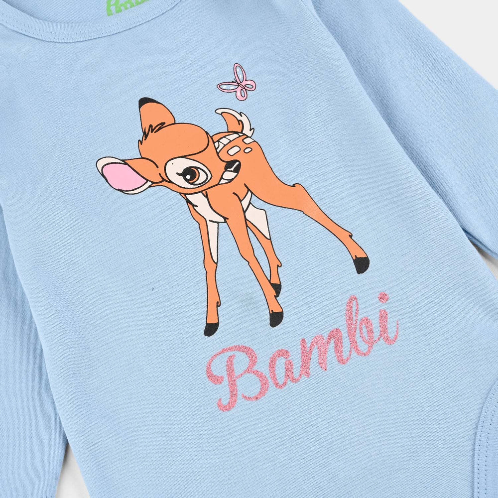 Infant Girls Cotton Interlock F/S Romper BAMBI