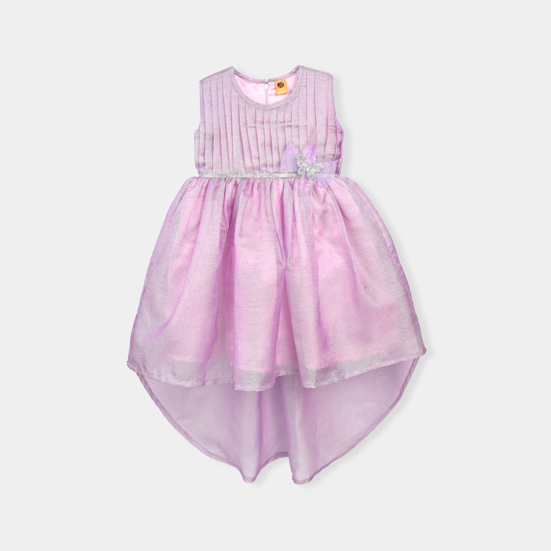 Girls Organza Fancy Frock-Freedom - Lilac