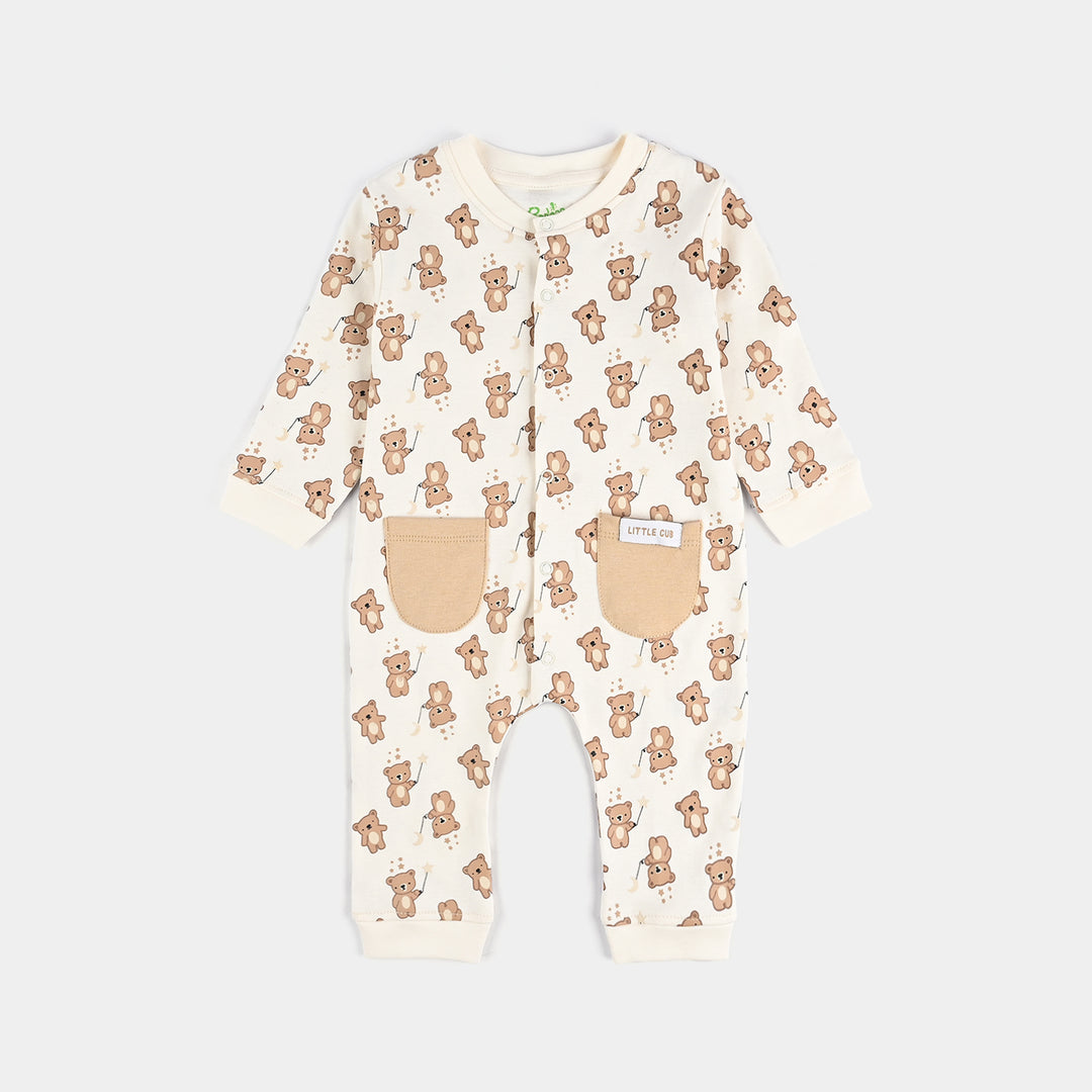 Infant Boys Cotton Interlock Romper - BEAR