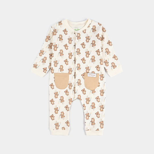 Infant Boys Cotton Interlock Romper - BEAR