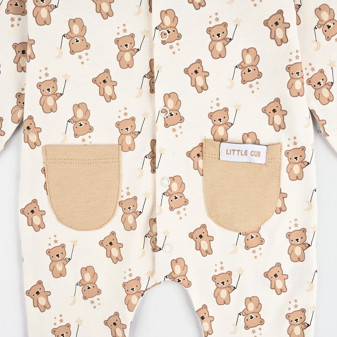 Infant Boys Cotton Interlock Romper - BEAR