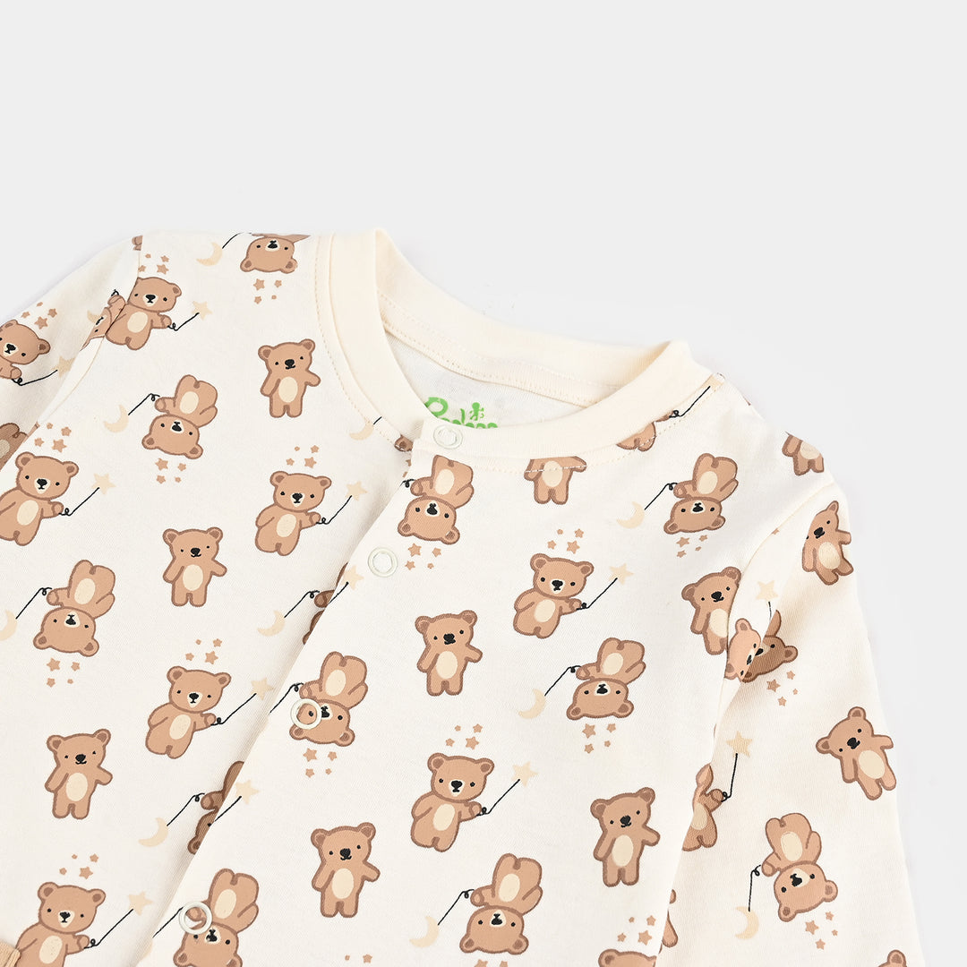 Infant Boys Cotton Interlock Romper - BEAR