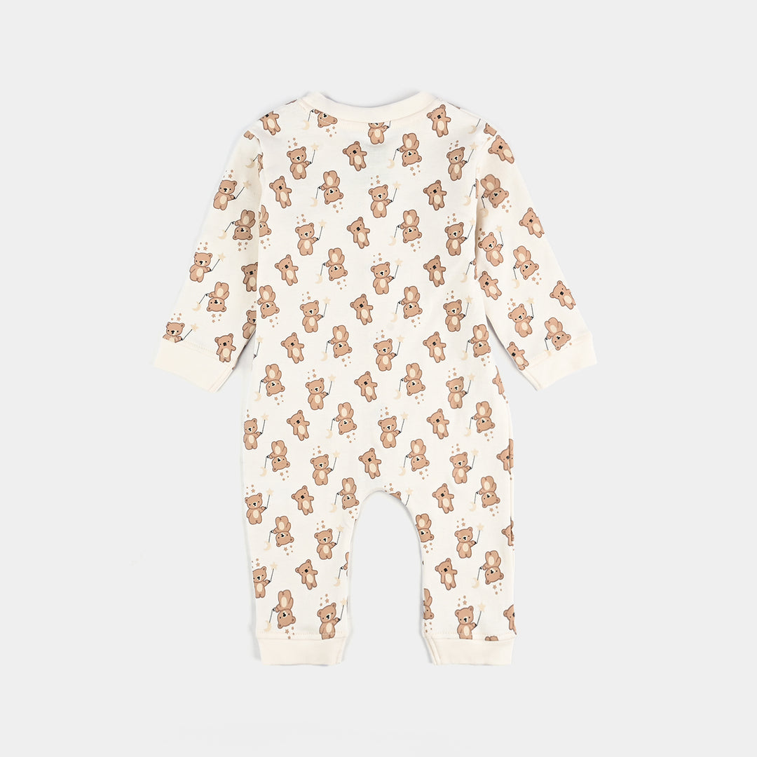 Infant Boys Cotton Interlock Romper - BEAR