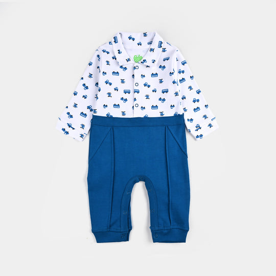 Infant Boys Cotton Interlock Romper MINI MILES