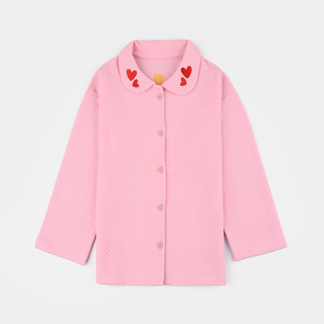 Girls Quilted 2 Piece HEARTS-Pink