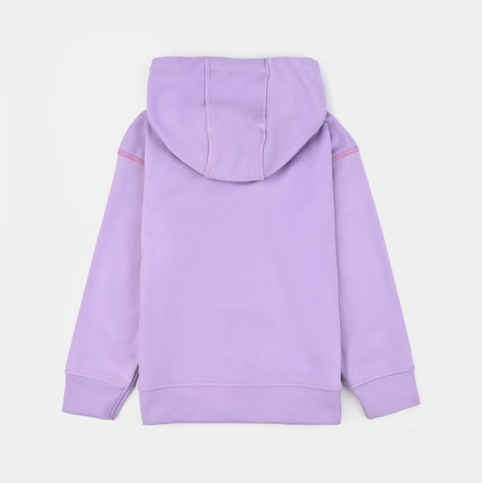 Girls Fleece Jacket MORE SELF LOVE-PURPLE