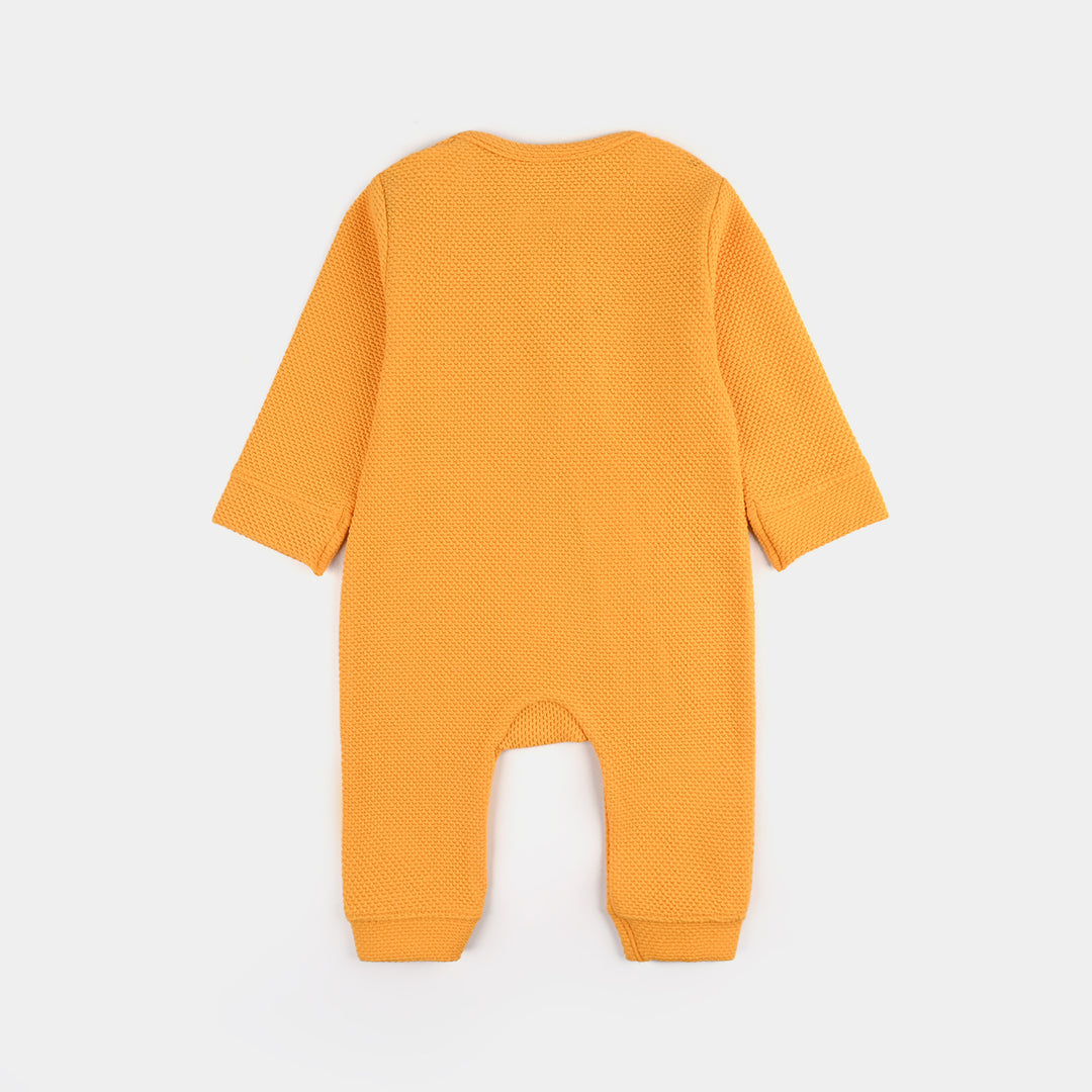 Infant Boys Jacquard Romper - Yellow