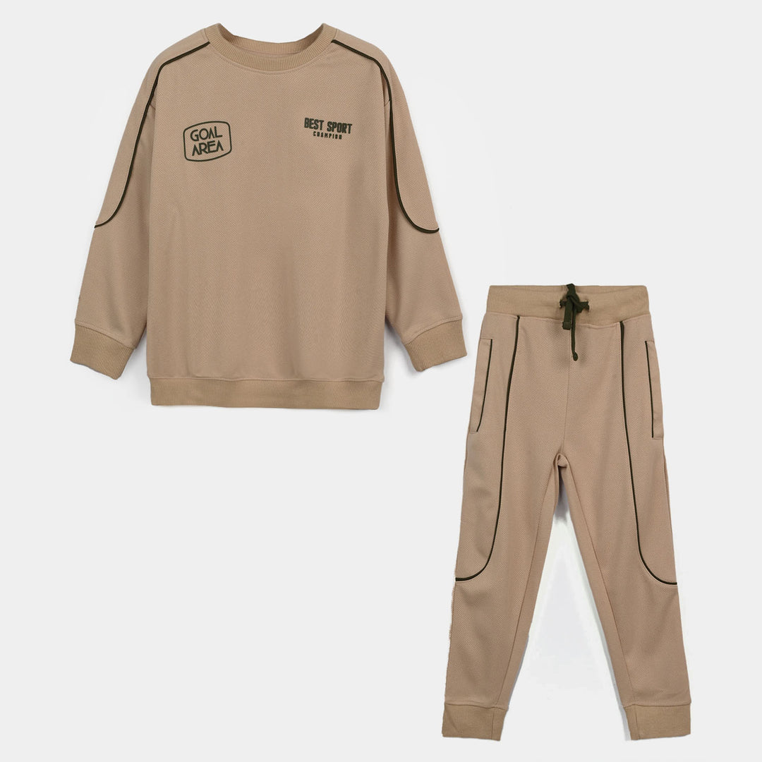 Boys Jacquard 2 Piece GOAL AREA 2-CAMEL