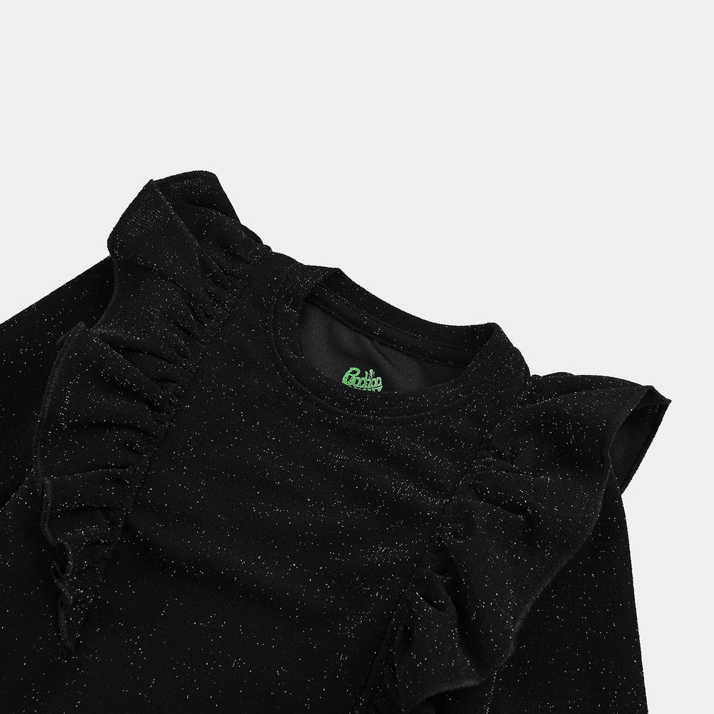 Infant Girls Microfiber Jersey T-Shirt F/S Black LUREX