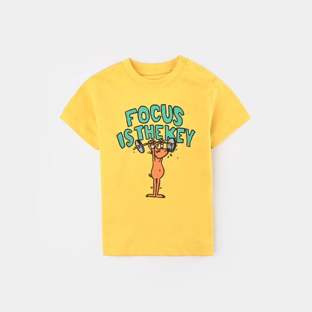 Infant Boys Jersey/Terry T-Shirt FOCUS IS THE KEY