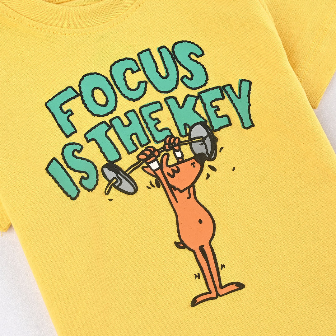 Infant Boys Jersey/Terry T-Shirt FOCUS IS THE KEY