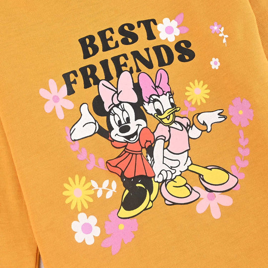 Infant Girls Jersey/Terry T-Shirt (BEST FRIENDS) - Yellow