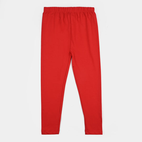 Girls Jersey/Terry Tights - Red