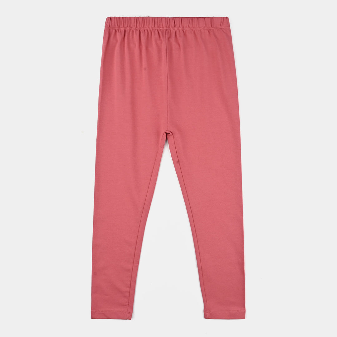 Girls Jersey/Terry Tights - Rose Pink