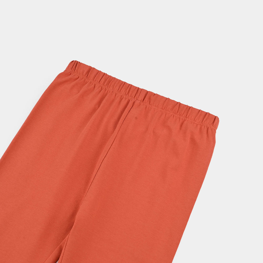 Girls Jersey/Terry Tights Orange-Burn Orange