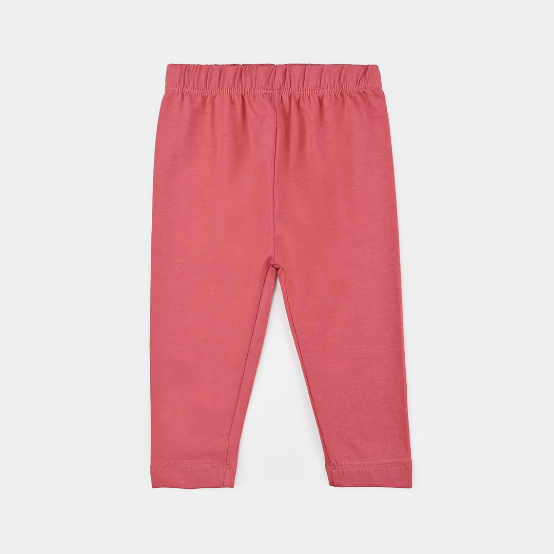Infant Girls Jersey/Terry Tights Pink