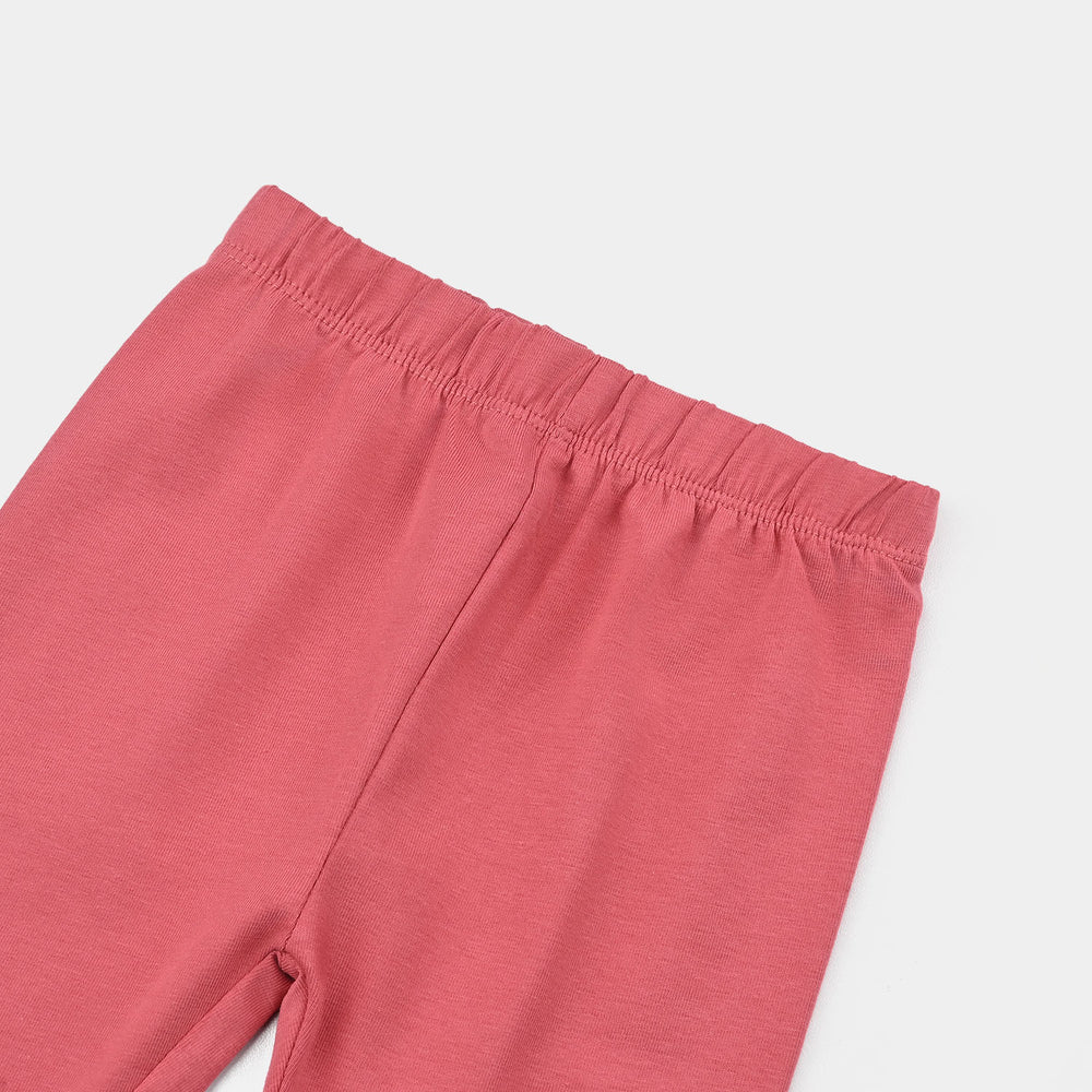 Infant Girls Jersey/Terry Tights Pink
