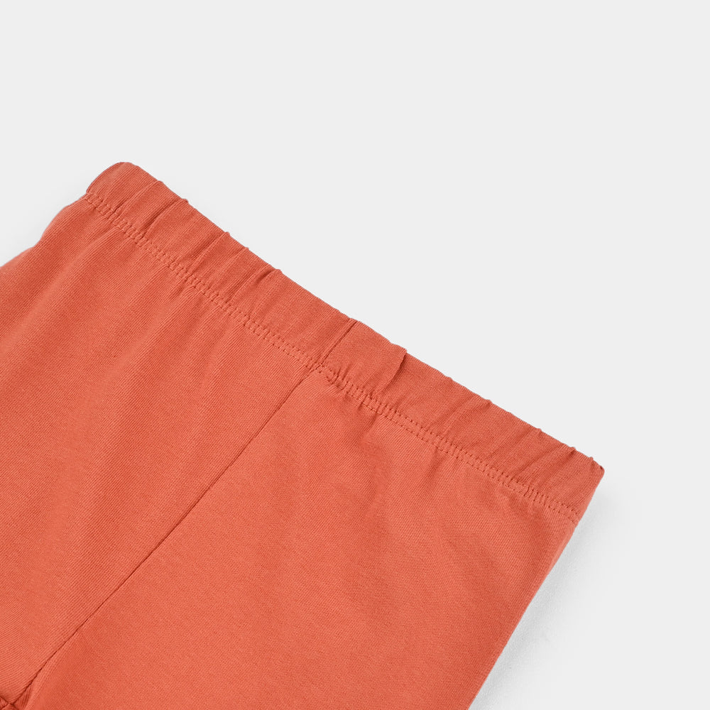 Infant Girls Jersey/Terry Tights Orange