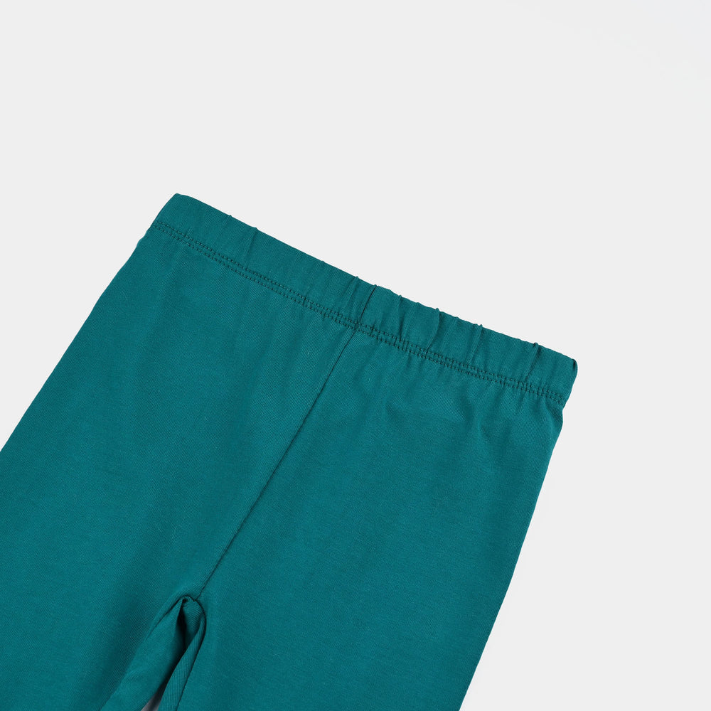 Infant Girls Jersey/Terry Tights - Green
