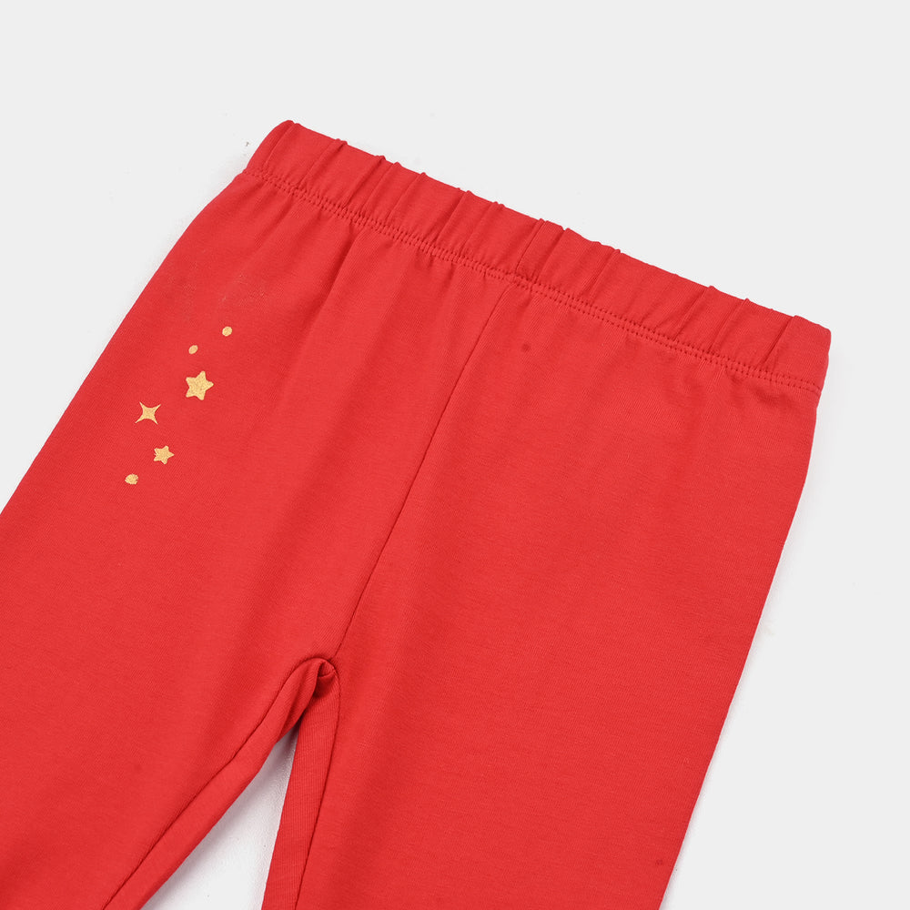 Infant Girls Jersey/Terry Printed Tights STARS