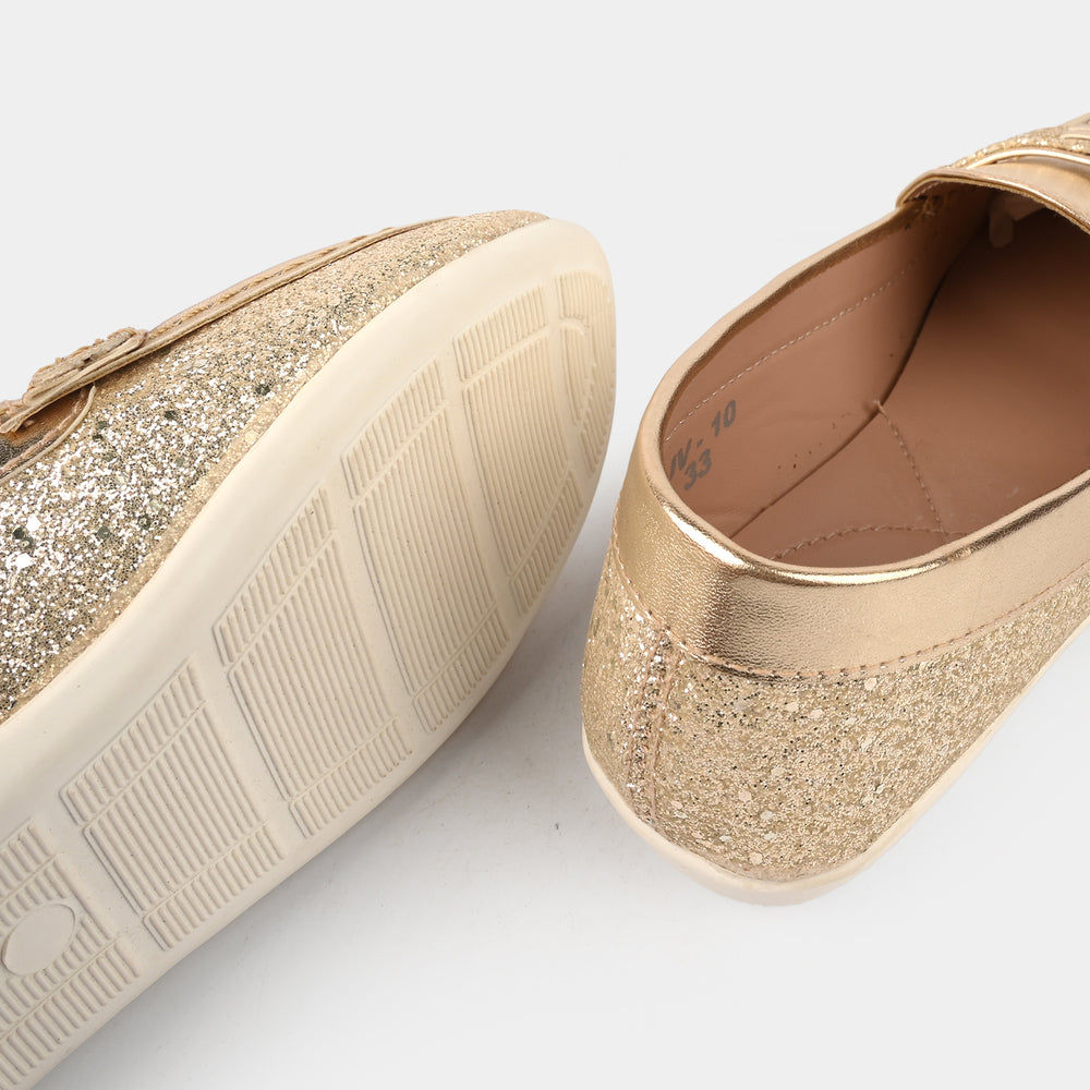 Girls Loafer JV-10-GOLDEN
