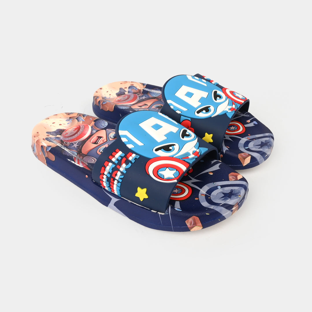 Boys Slippers 208-A9-NAVY