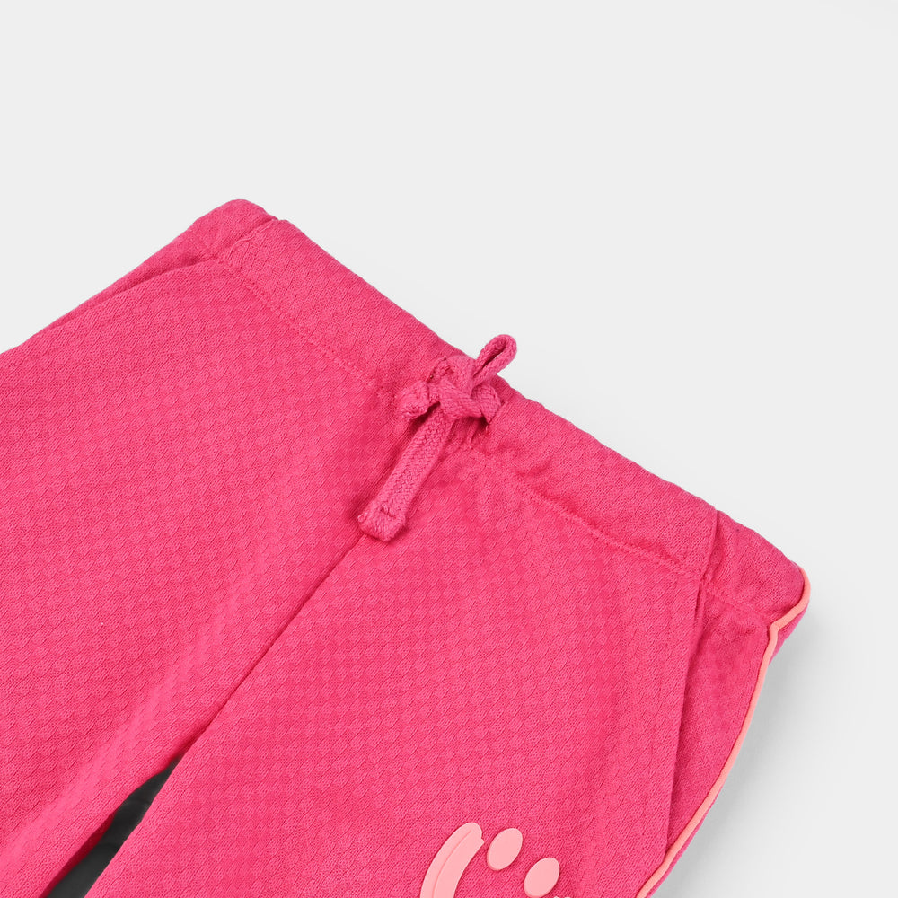 Girls Jacquard Pajama (Smiley) - Pink
