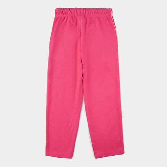 Girls Jacquard Pajama (Smiley) - Pink