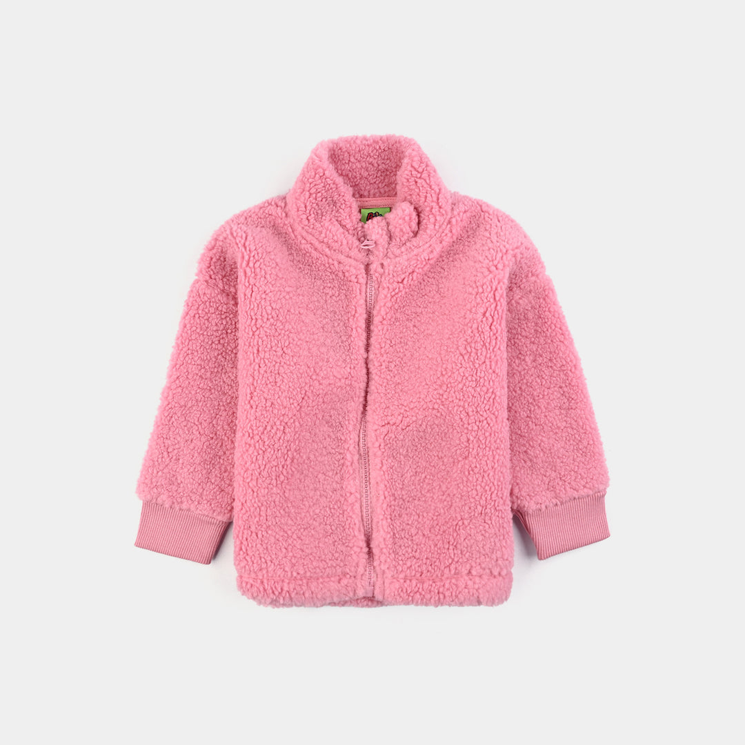 Infant Girls Sherpa Jacket (Sherpa) - Pink