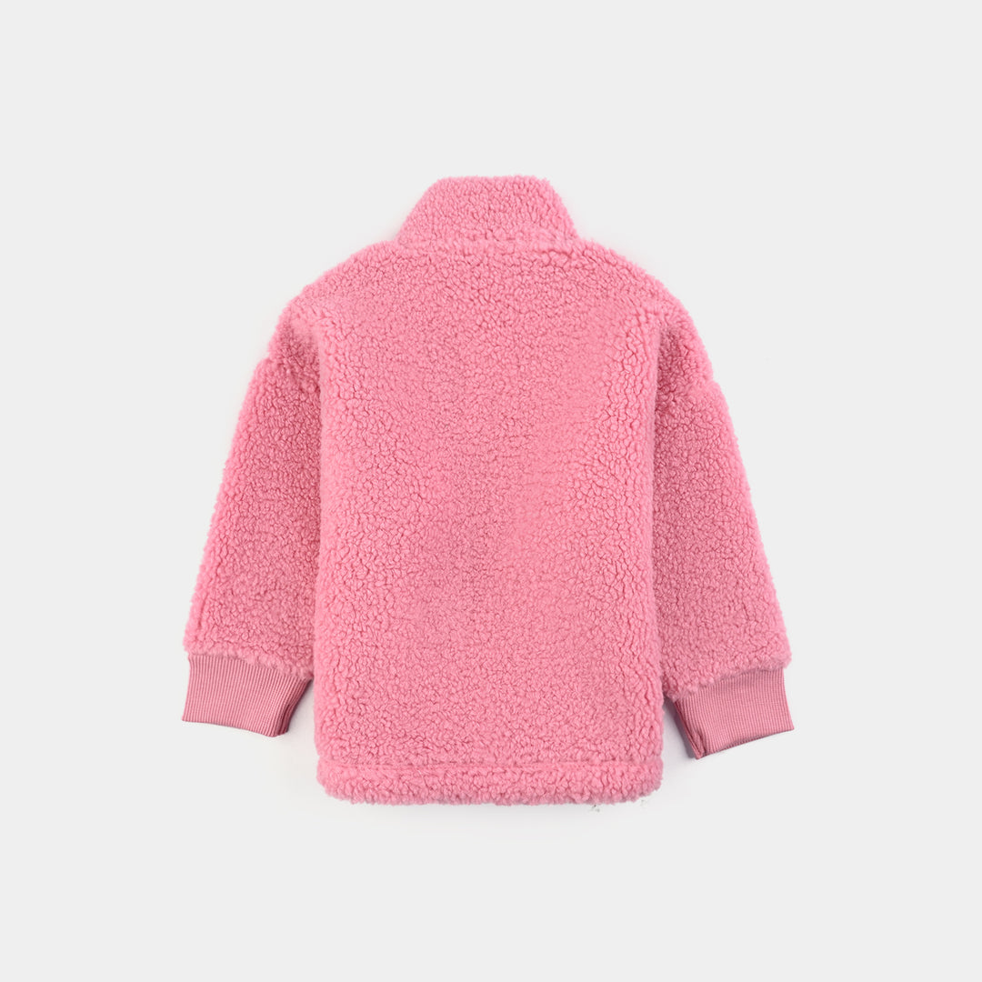 Infant Girls Sherpa Jacket (Sherpa) - Pink