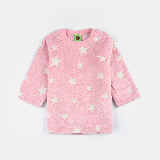 Infant Girls Sherpa Suit - Pink