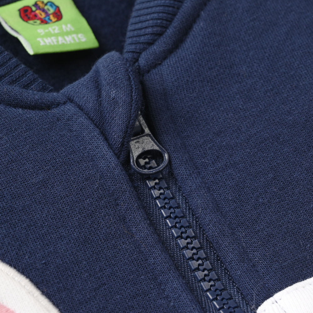 Infant Girls Fleece Jacket (RABBIT) - Navy