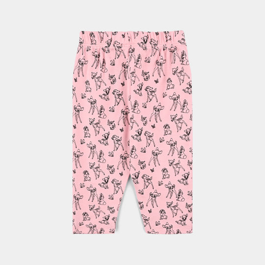 Infant Girls Cotton Interlock Bambi 3 Piece Suit - Pink/White