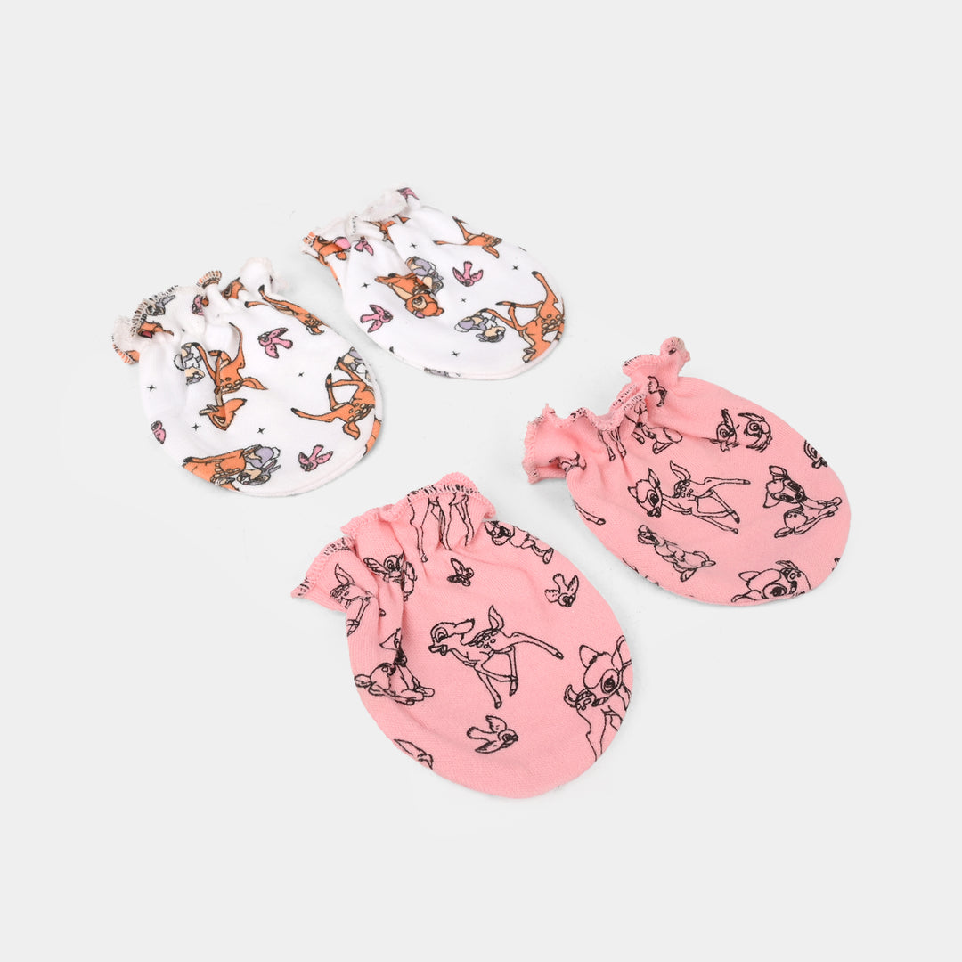 Baby Girl Mittens – 2 Pairs (Newborn)