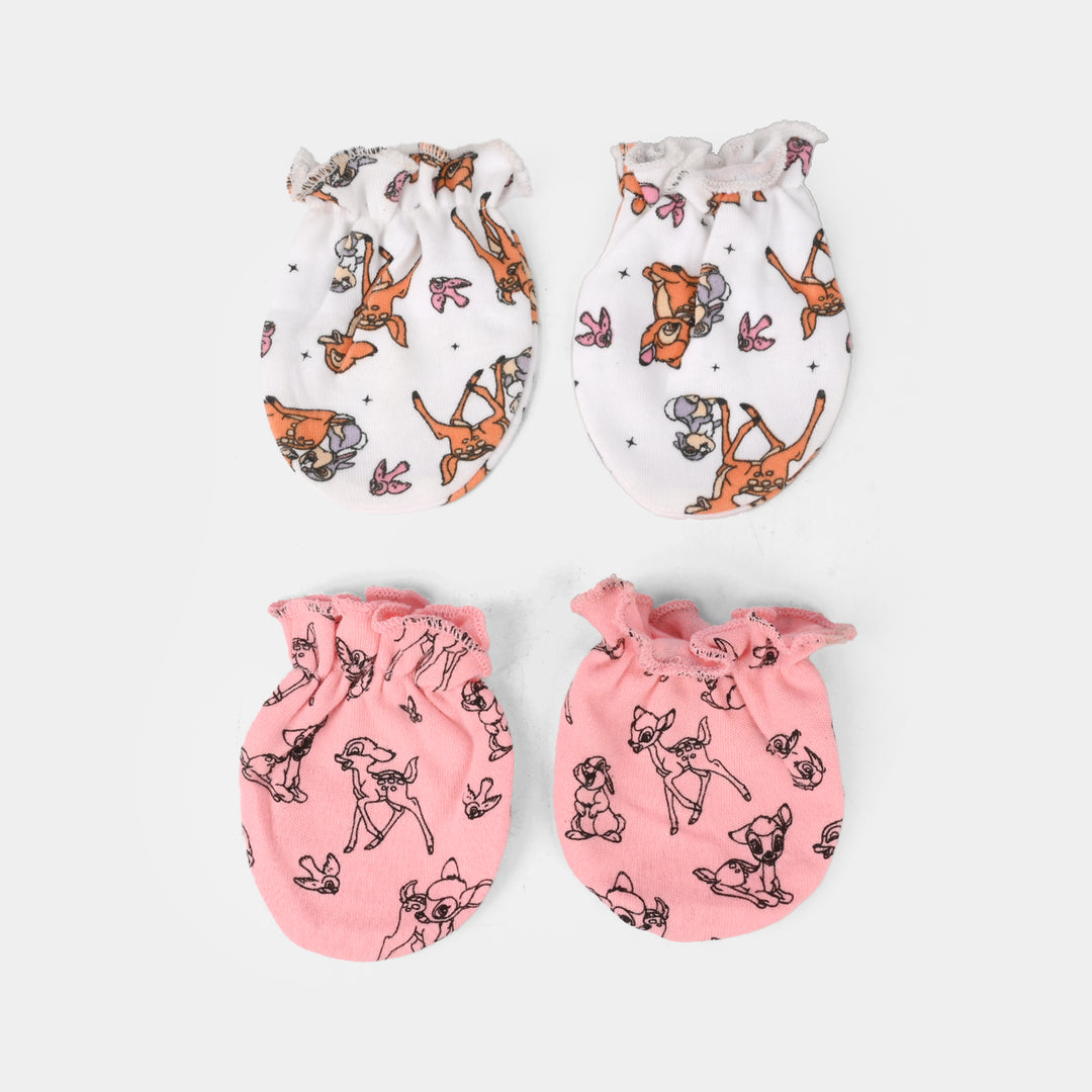 Baby Girl Mittens – 2 Pairs (Newborn)